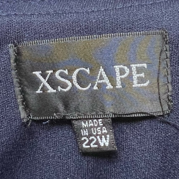 Xscape Navy Blue Formal Chiffon Dress (22W) - Picture 7 of 7